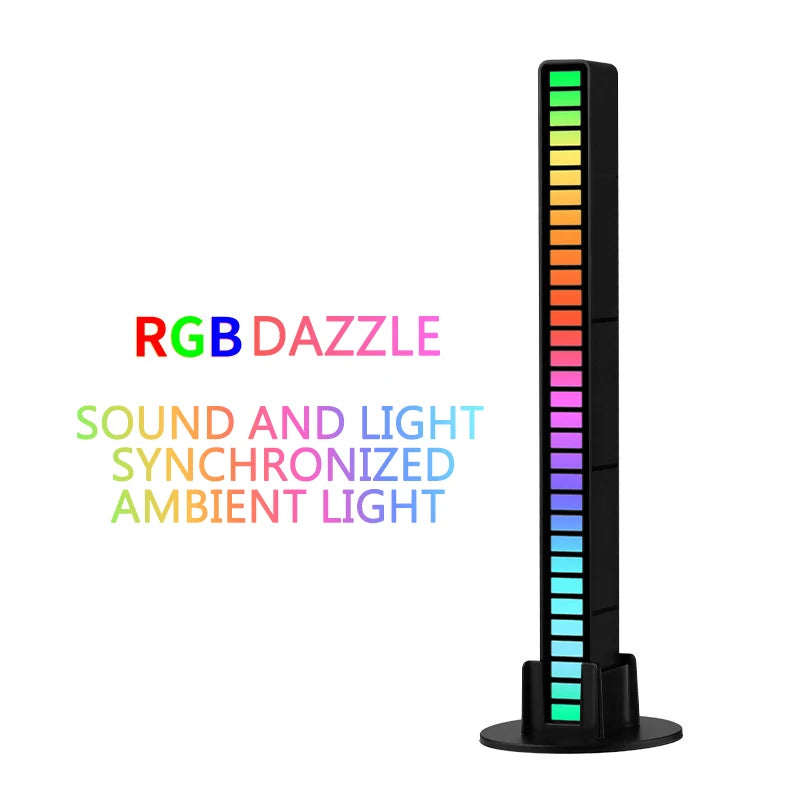 شريط إضاءة LED للتحكم الصوتي بتقنية RGB، ضوء إيقاعي متزامن، إضاءة محيطة موسيقية ملونة رائعة للإنترنت، لديكور السيارات الداخلية والحانات.