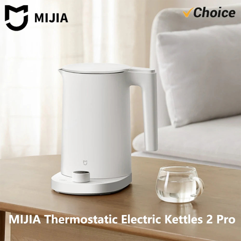 غلاية MIJIA الذكية 2 برو الجديدة غلايات كهربائية أدوات مطبخ شاشة LED عرض درجة حرارة ذكية ثابتة 24 ساعة سماور 220 فولت