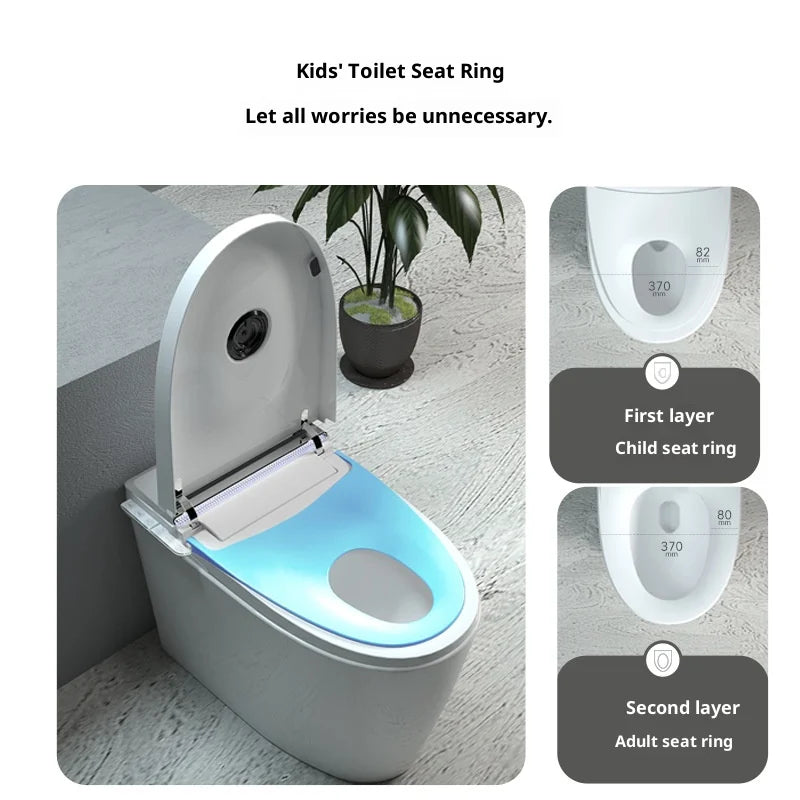 Customized Wholesale Intelligent Automatic Luxury New Design Integrated White Temperature Display High-end Smart Toilet
