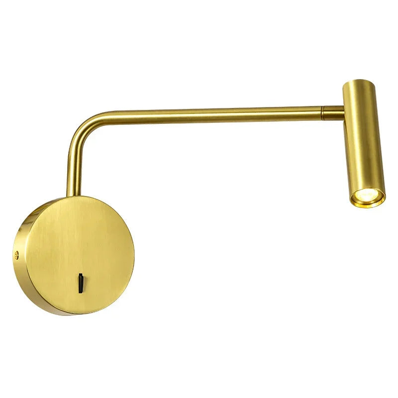 Modern Swing Arm Reading Wall Lamp Hotel Rooms Lamp 3W LED Adjustable Lamp Bedside Wall Sconce Lighting Fixture