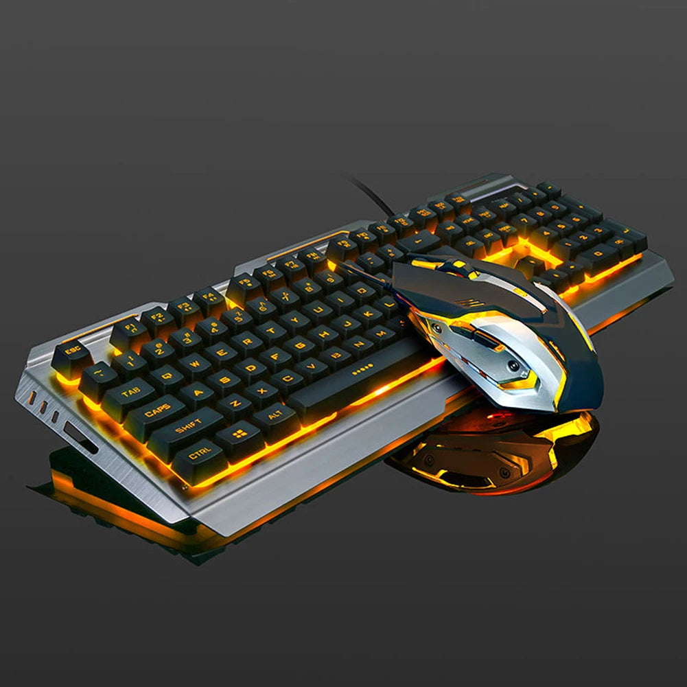 لوحة مفاتيح وماوس ألعاب RGB سلكية/لاسلكية للكمبيوتر الشخصي، لوحة مفاتيح ألعاب USB بإضاءة خلفية للكمبيوتر المحمول