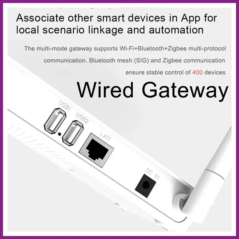 X5 Zigbee 3.0 Hub بلوتوث مع مقبس كابل شبكة اتصال سلكي تحكم ذكي Tuya Zigbee Gateway