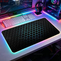 لوحة ماوس ألعاب RGB بإضاءة LED، وسادة مكتب سداسية كبيرة لجهاز الكمبيوتر المحمول للاعبين