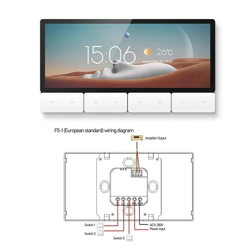 لوحة تحكم ذكية جديدة من Tuya لعام 2025، بوابة Zigbee متعددة الوظائف مع مرحل، مشغل صوت للموسيقى الخلفية، مضخم صوت جداري