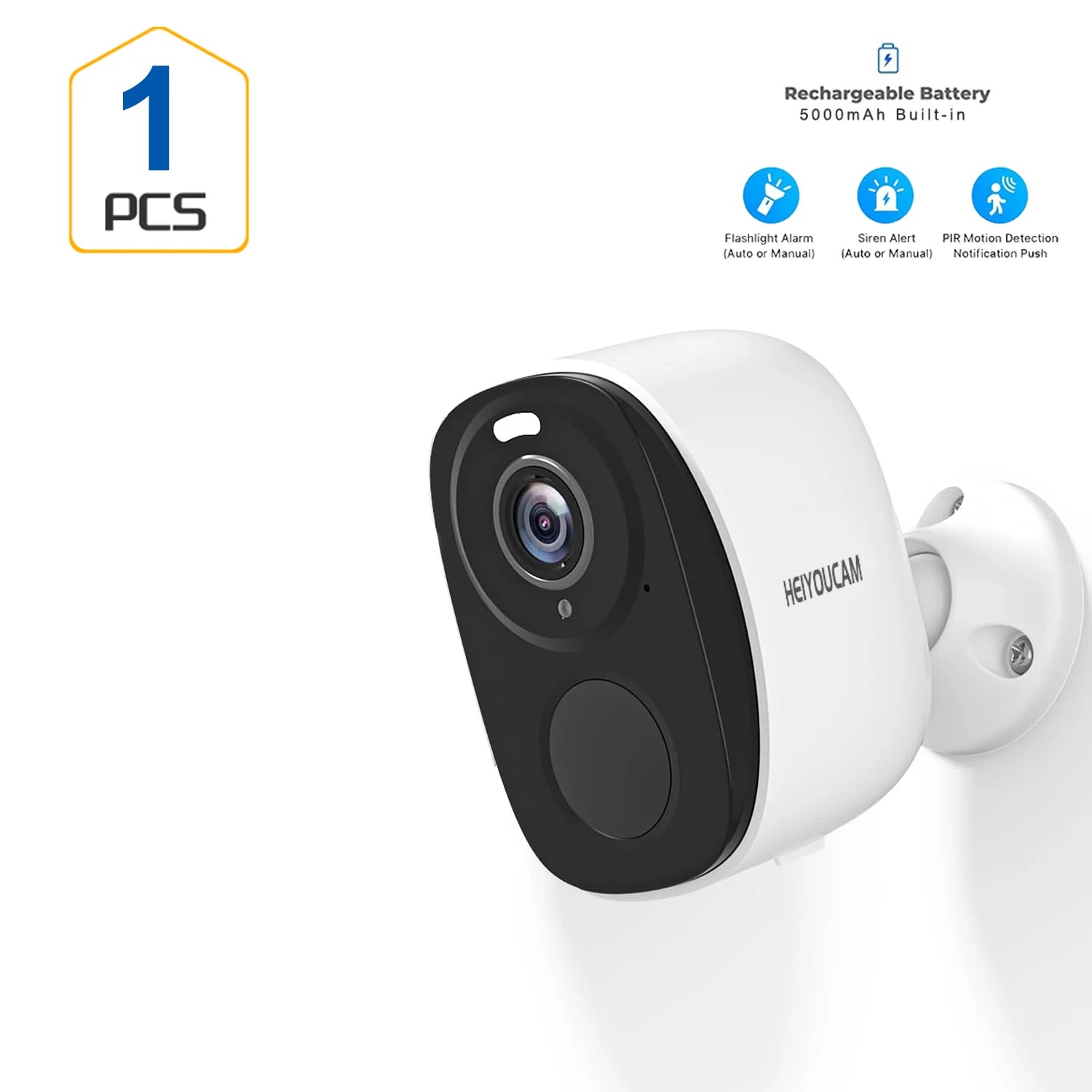 Security Cameras Wireless Outdoor, 2K 3MP Battery Powered WiFi Security Camera with Spotlight Siren, 2-Way Audio, Waterproof