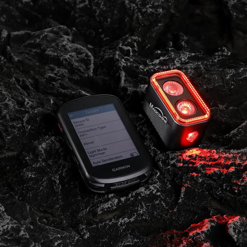 Magicshine SEEMEE 400 ضوء خلفي ذكي للدراجة مع ANT+، ضوء خلفي للدراجة 400 لومن، تحكم عبر جهاز Garmin، Wahoo لعدادات الدراجة