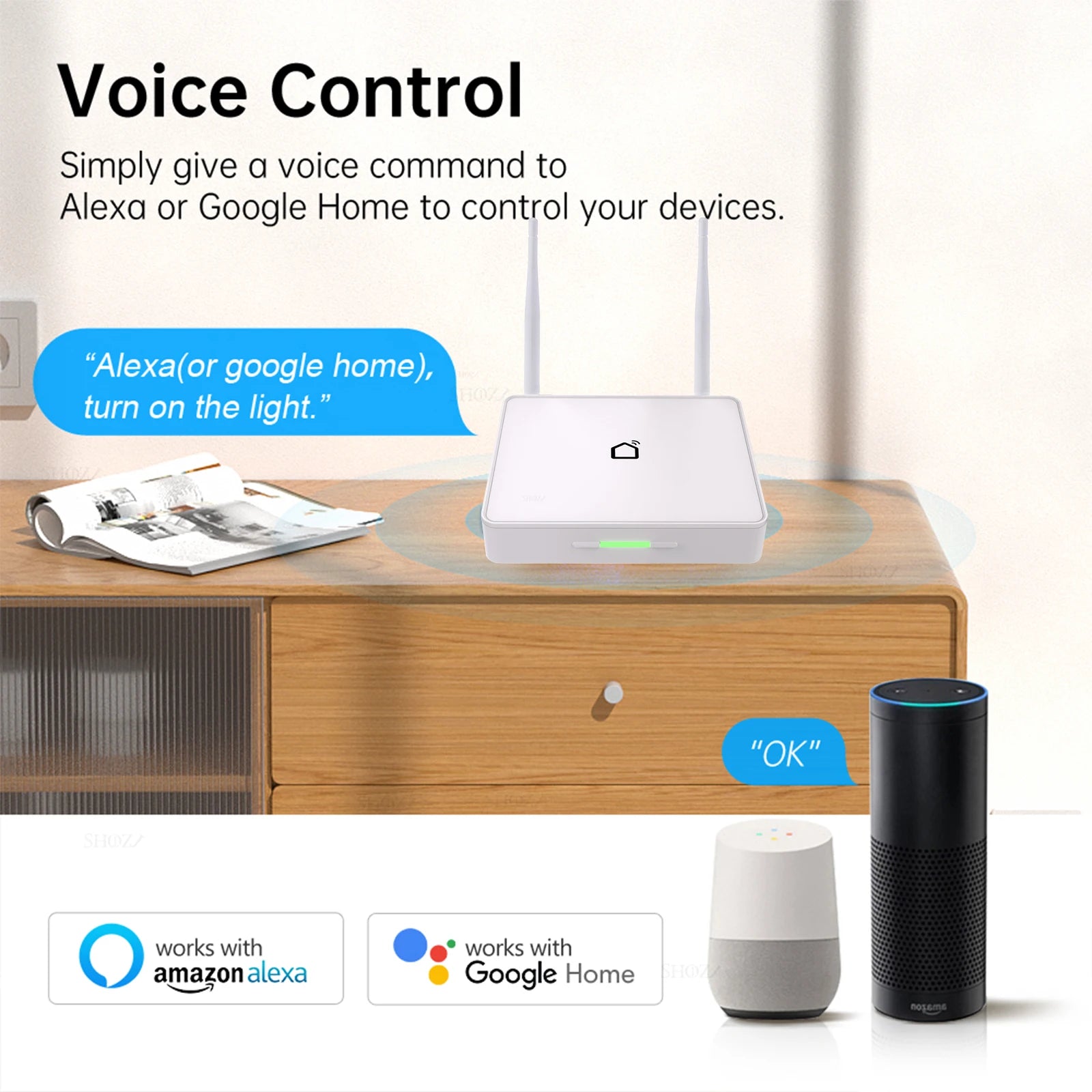 بوابة Tuya Zigbee 3.0 محور المنزل الذكي مودرن بإشارة قوية معززة RJ45 يعمل عبر الطوابق تطبيق Smart Life