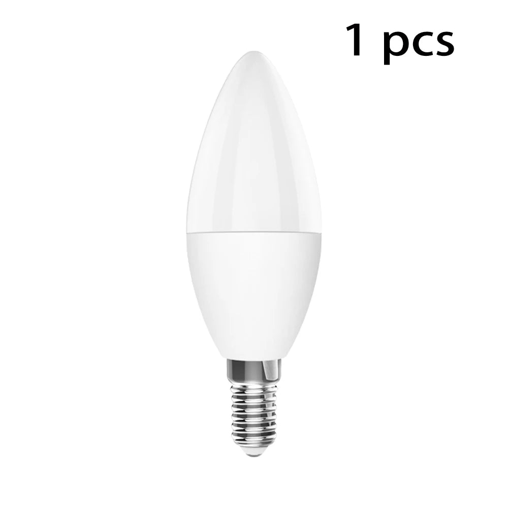 لمبة إضاءة ذكية SIXWGH 3.5 واط Wifi ملونة E14 LED RGB+أبيض فاتح وظيفة مؤقت خافتة تطبيق الحياة الذكية Tuay تدعم Aleax