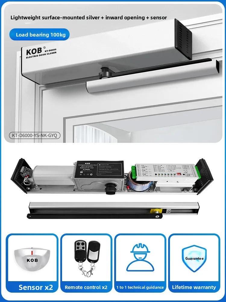 KOB Automatic Door Opener Electric Closer Sensor Swing Door Operator Smart Auto Open/Close Door Unit for Commercial Residential