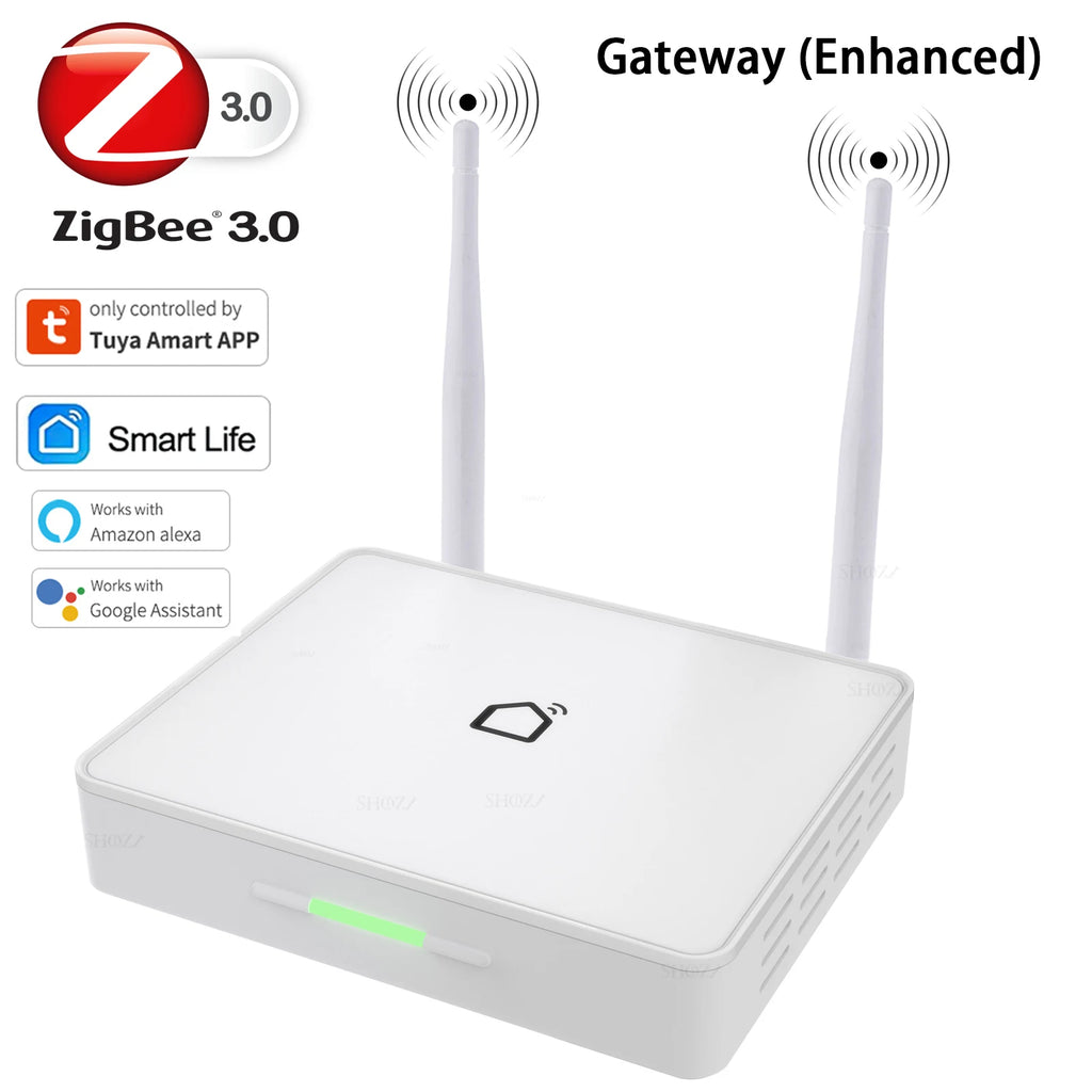 بوابة Tuya Zigbee 3.0 محور المنزل الذكي مودرن بإشارة قوية معززة RJ45 يعمل عبر الطوابق تطبيق Smart Life