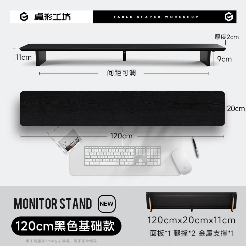 Z3 Pro Modular Monitor Riser Solid Wood Desktop Elevator Stand Computer Screen Stand Ergonomic Office Desk Organizer System