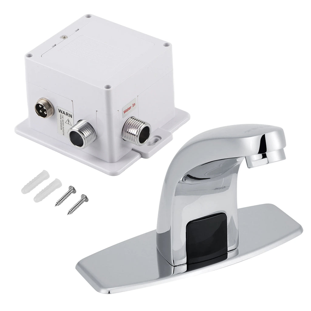Automatic Infrared Sensor Water Faucet Kitchen Bathroom Sink Cold Sensor Water Tap with Control Box