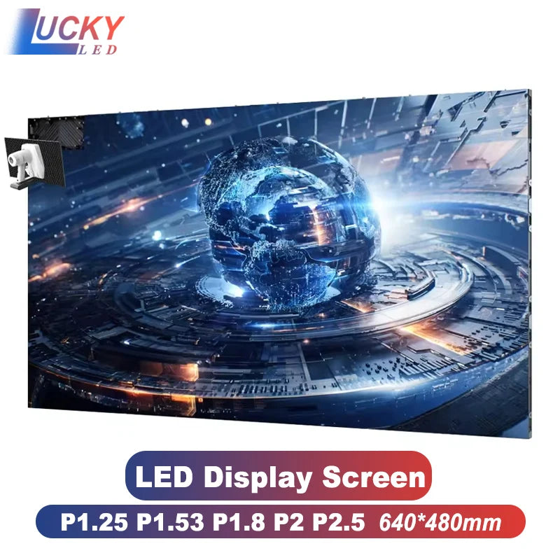 شاشة عرض فيديو داخلية LED P0.9 P1.2 P1.5 P1.8 لوحة LED داخلية ثابتة لخزائن شاشات LED لغرف التحكم في السينما المنزلية