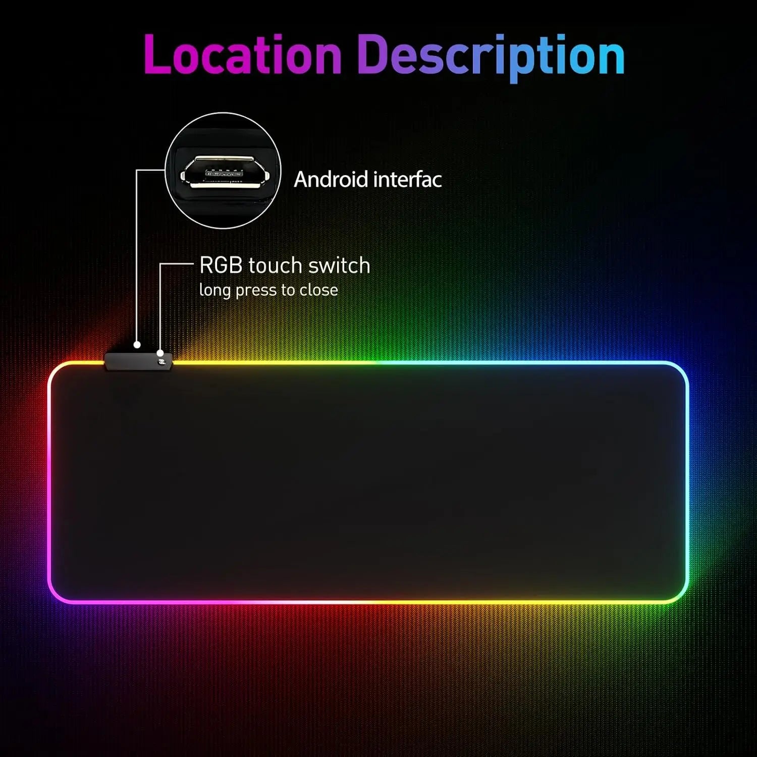 ماوس باد ألعاب RGB، مقاس 31.5 × 11.8 بوصة، لوحة ماوس كبيرة جدًا بـ 14 وضع إضاءة، قاعدة مطاطية مانعة للانزلاق، لوحة مفاتيح كبيرة للكمبيوتر