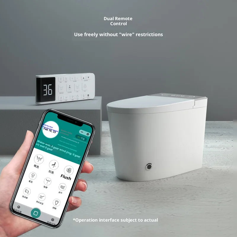 Customized Wholesale Intelligent Automatic Luxury New Design Integrated White Temperature Display High-end Smart Toilet