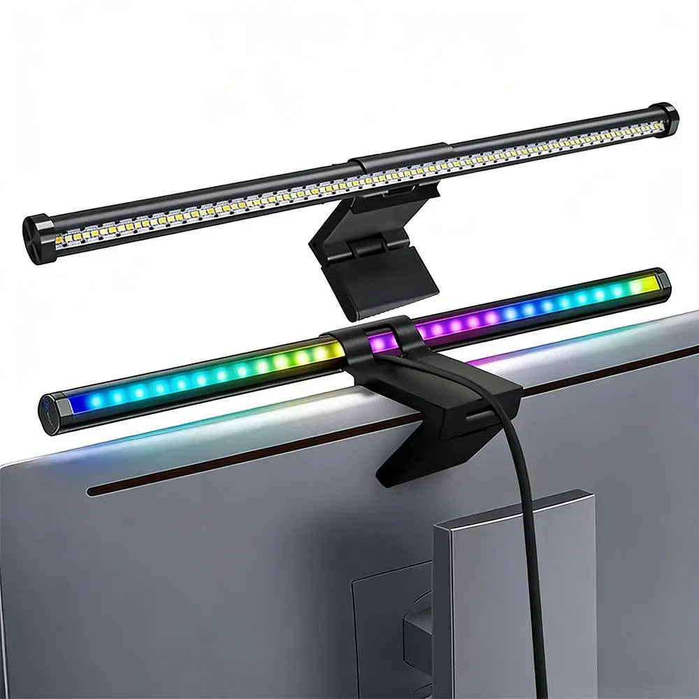 مصباح شريط الشاشة، مصباح تعليق الشاشة، يعتم RGB، شريط إضاءة لتزيين الغرفة، أضواء LED، إكسسوارات كمبيوتر سطح المكتب للمنزل للاعبين