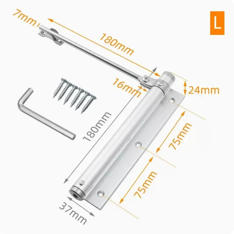 Home Invisible Door Hinge Automatic Closing Return Device Bedroom Door Spring Buffer Hinge Door Closers Indoor Hardware Supplies
