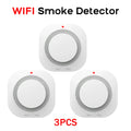 مستشعر كاشف الدخان الذكي Tuya WiFi ZigBee حماية من الحرائق لأمن المنزل منبه دخان لنظام الأمان عبر تطبيق Smart Life