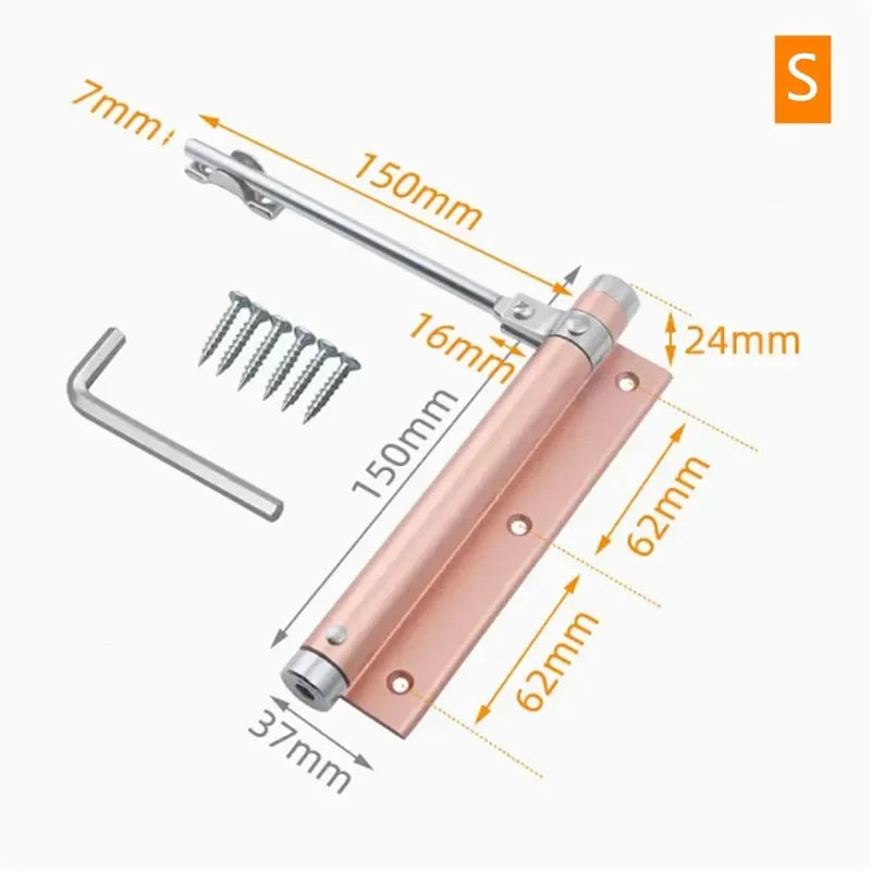 Home Invisible Door Hinge Automatic Closing Return Device Bedroom Door Spring Buffer Hinge Door Closers Indoor Hardware Supplies