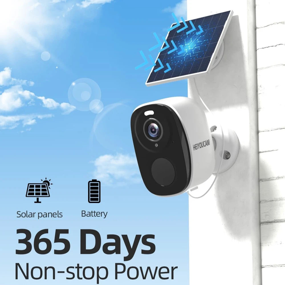 كاميرات مراقبة لاسلكية خارجية، كاميرا أمنية تعمل بالبطارية 2K 3MP WiFi مع صفارة إنذار كاشفة، صوت ثنائي الاتجاه، مقاومة للماء