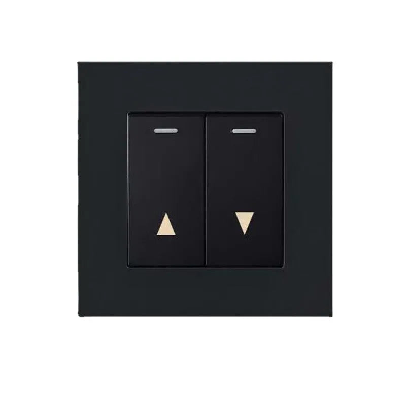 Electric curtain switch panel, type 86 up and down automatic reset shutter shutter switch AC110-250V