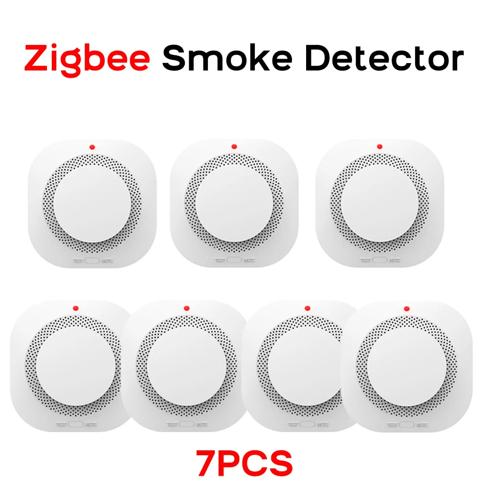 Tuya WiFi ZigBee Smart Smoke Detector Sensor Home Security Fire Protection Smoke Alarm For Security System Via Smart Life APP