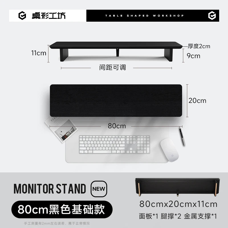 Z3 Pro Modular Monitor Riser Solid Wood Desktop Elevator Stand Computer Screen Stand Ergonomic Office Desk Organizer System