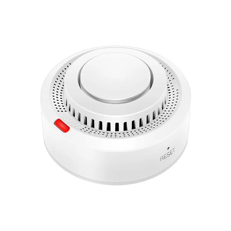 جهاز استشعار كاشف الدخان بالواي فاي، جهاز إنذار حريق لاسلكي، جهاز استشعار وقائي عالي الحساسية للسلامة 80 ديسيبل يعمل مع Tuya