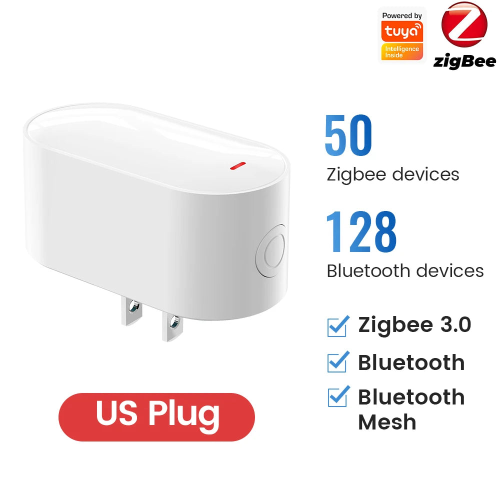 Mini Zigbee 3.0 Gateway Hub Plug-in Bluetooth Mesh Smart Remote Control Tuya Multimode Gateway Wireless Bridge Work With Alexa