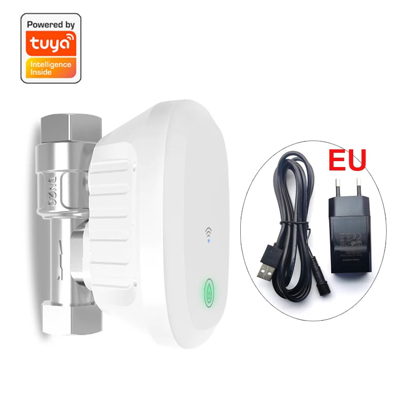Tuya Smart WiFi صمام مياه مقياس تدفق المياه عرض درجة حرارة الماء مؤقت التحكم في تطبيق Smart Life التشغيل الآلي للمنزل