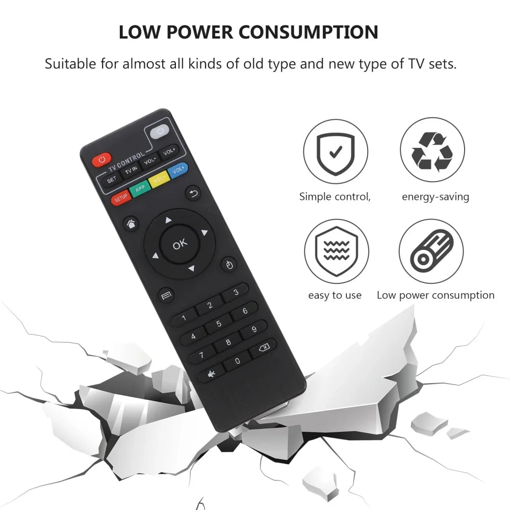 جهاز تحكم عن بعد عالمي لجهاز X96 X96mini X96W Android TV Box IR للتحكم في جهاز الاستقبال X96Q مزود بوظيفة KD