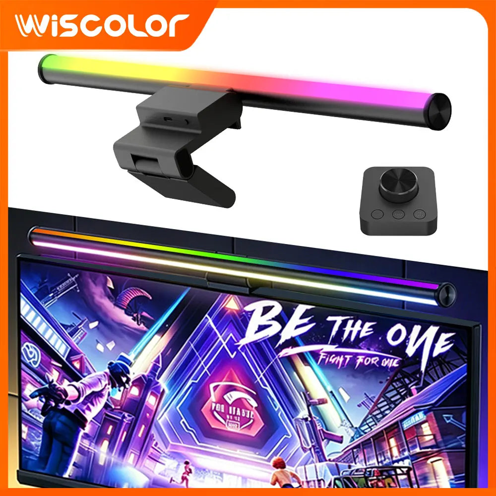 مصباح شريط الشاشة، مصباح تعليق الشاشة، يعتم RGB، شريط إضاءة لتزيين الغرفة، أضواء LED، إكسسوارات كمبيوتر سطح المكتب للمنزل للاعبين