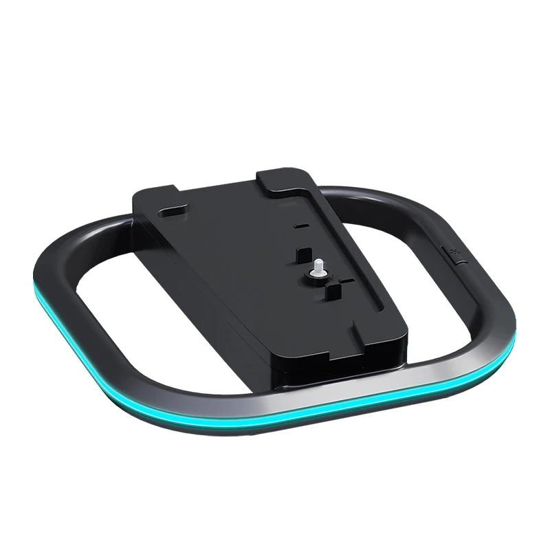 حامل رأسي RGB لجهاز PS5 وPS5 slim وPS5 pro مع وسادة مضادة للانزلاق لأقراص الألعاب والإصدارات الرقمية و7 أضواء LED