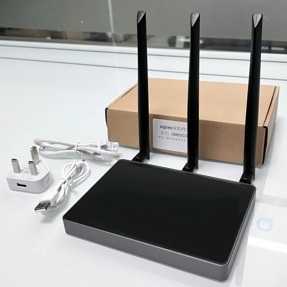 Tuya Zigbee 3.0 Hub Dual Gateway Enhanced Signal Smart Home Fault Replacement Work Alexa Big House Villa Hotel Smart Life APP