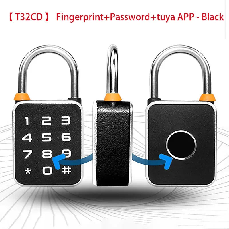 قفل بصمة ذكي بدون مفتاح خزانة أمان بكلمة مرور مقاومة للسرقة تتحكم فيها تطبيقات TTLOCK/Tuya قفل باب بيومتري ببصمة الإبهام