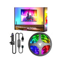 EISSLOLY أضواء شريط LED RGB طقم إضاءة LED ذكي يتم التحكم فيه عن طريق التطبيق لخلفية تلفزيون مقاس 55-85 بوصة ومزامنة الشاشة إضاءة LED لتزيين المنزل