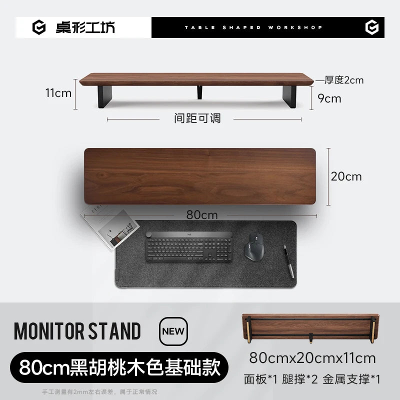 Z3 Pro Modular Monitor Riser Solid Wood Desktop Elevator Stand Computer Screen Stand Ergonomic Office Desk Organizer System