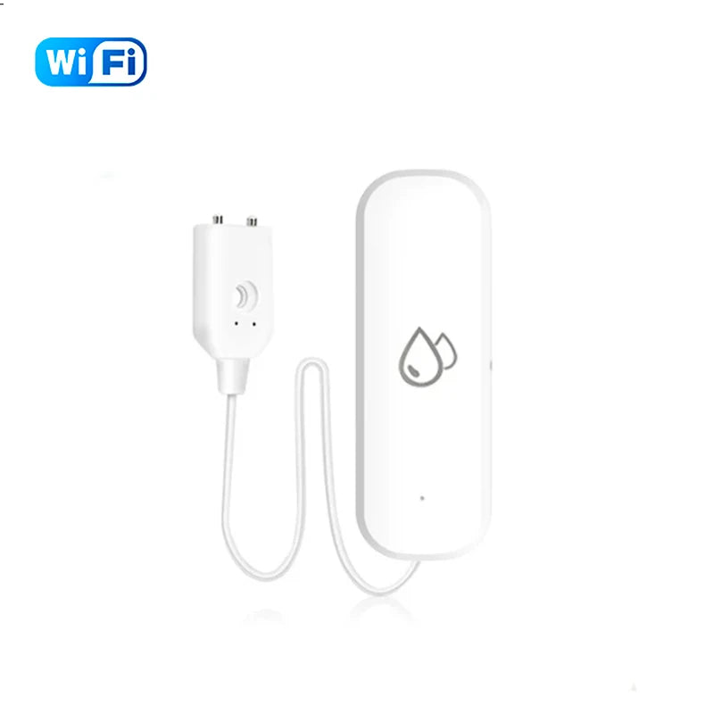 جهاز إنذار تسرب المياه الذكي Tuya Smart WiFi، جهاز كشف تسرب الفيضانات مع تنبيه تطبيق Smart Life، حماية من الفائض لأمن المنزل