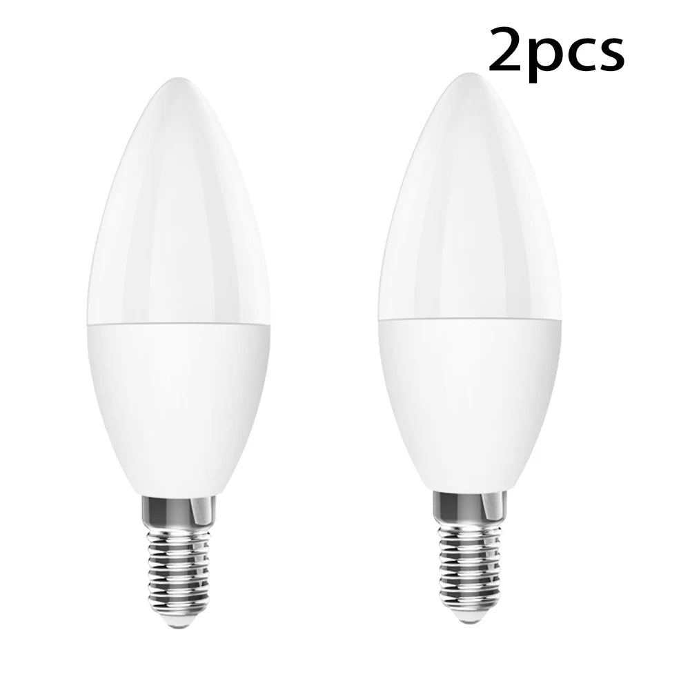 لمبة إضاءة ذكية SIXWGH 3.5 واط Wifi ملونة E14 LED RGB+أبيض فاتح وظيفة مؤقت خافتة تطبيق الحياة الذكية Tuay تدعم Aleax