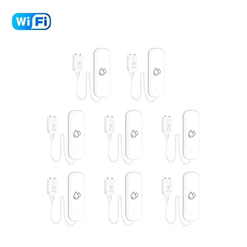 Tuya Smart WiFi Water Sensor Leakage Alarm, Flood Leak Detector with Smart Life APP Alert, Home Security Overflow Protection