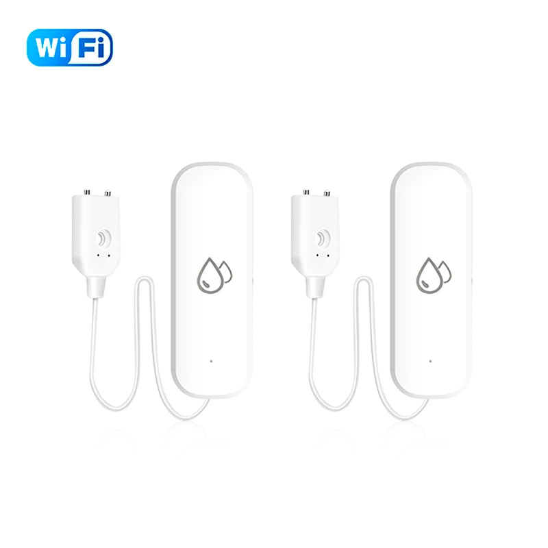 Tuya Smart WiFi Water Sensor Leakage Alarm, Flood Leak Detector with Smart Life APP Alert, Home Security Overflow Protection