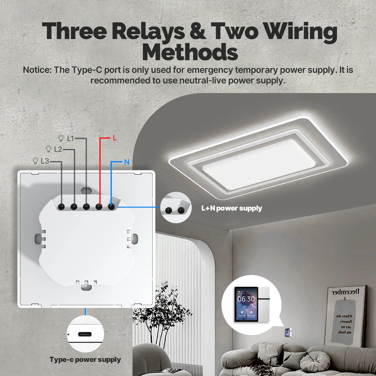 لوحة تحكم ذكية تعمل باللمس MOES Tuya WiFi مقاس 3.5 بوصة، 3 مرحلات وأزرار، جهاز تحكم عن بعد بالأشعة تحت الحمراء، محور بلوتوث Sigmesh، أتمتة المنزل