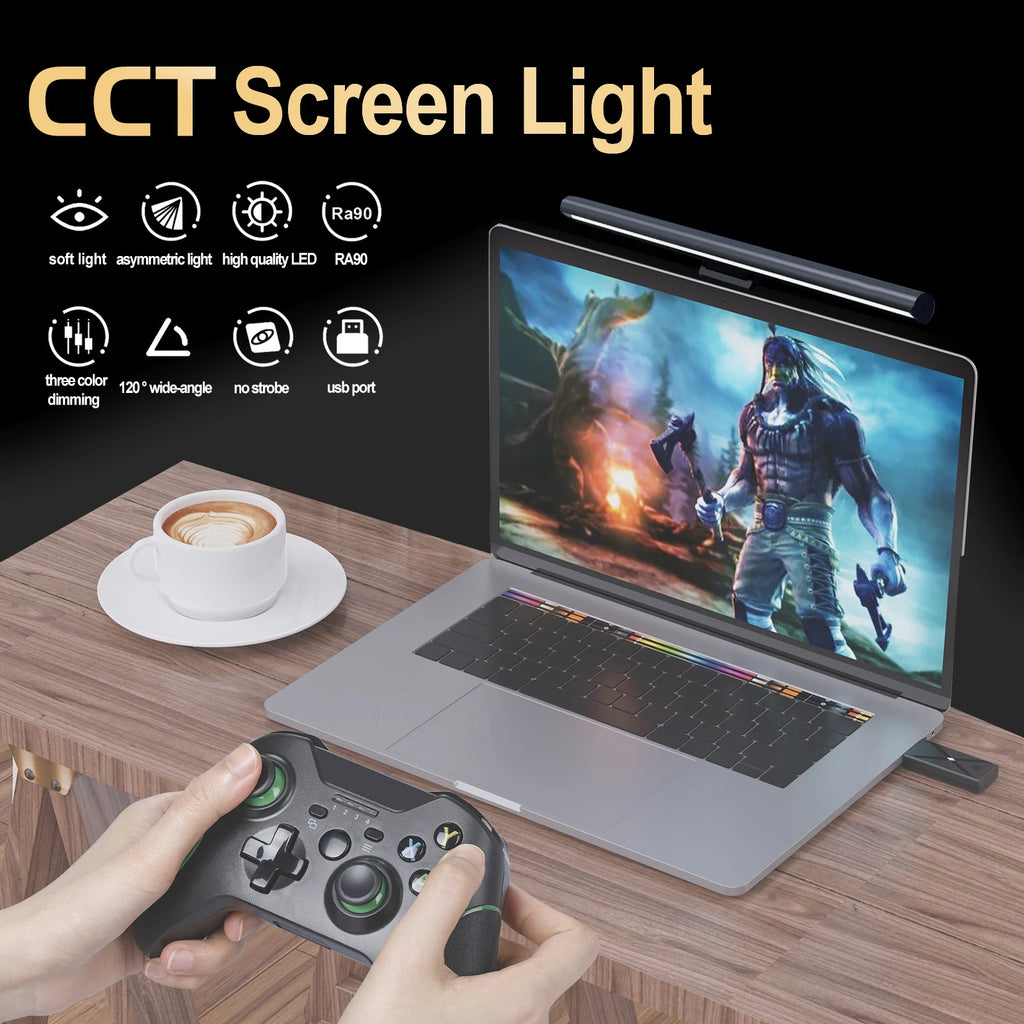 شاشة إضاءة معلقة 30 سم CCT تعمل باللمس قابلة للتعتيم شاشة كمبيوتر محمول ضوء LED لشاشة الكمبيوتر مصباح طاولة دراسة LED