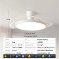 مروحة سقف ذكية عصرية غير مرئية مزودة بإضاءة LED ومحرك DC حجم هواء كبير وجهاز تحكم عن بعد لغرفة النوم وغرفة الطعام